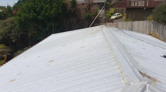 An old iron roof before restoration