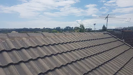 The old roof before our restoration