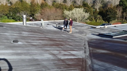 Inspecting old membrane roof