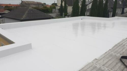 Renovated flat membrane roof